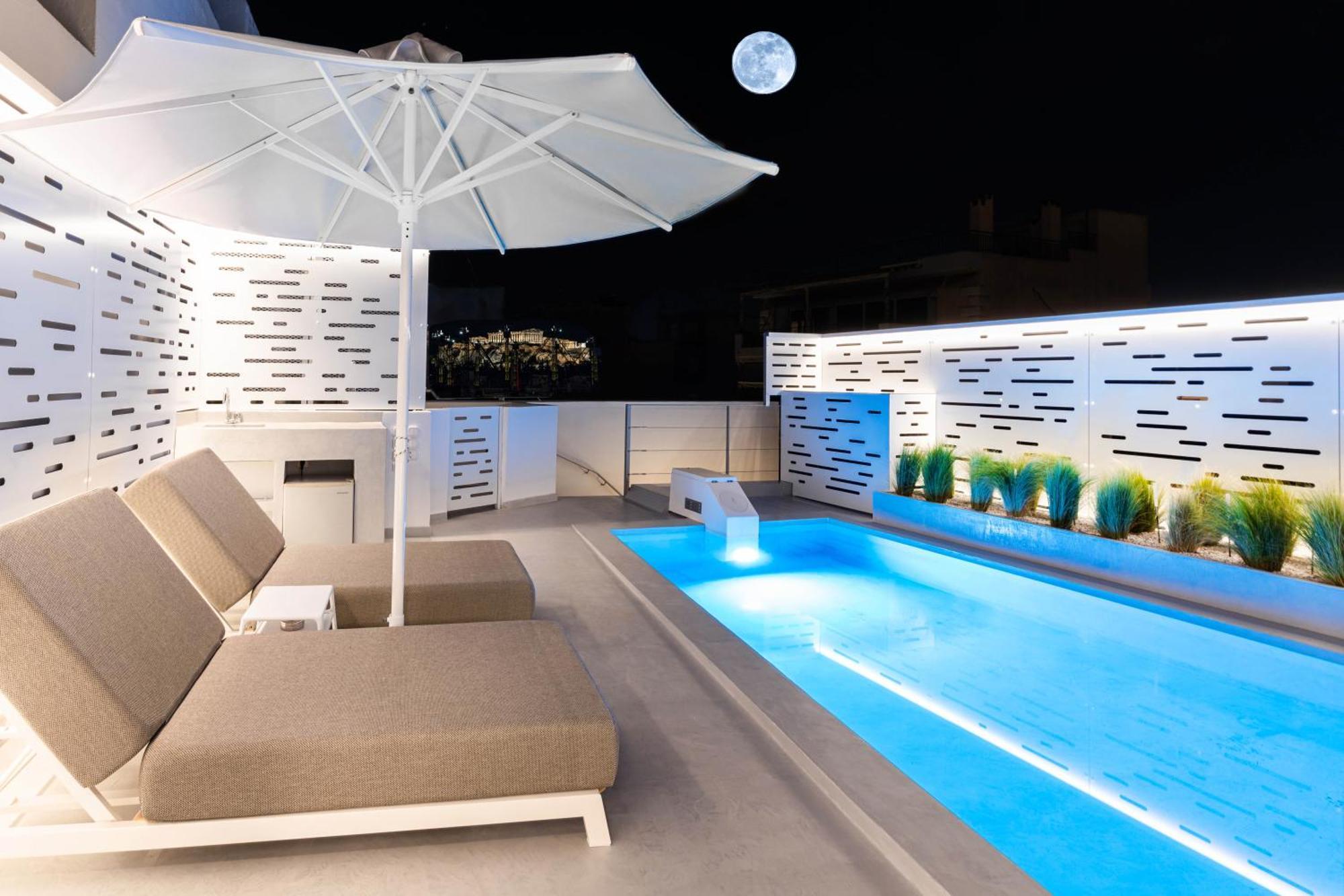 Ma Maison No5 Penthouse Loft, Private Heated Pool, Acropolis View, Ultra High Speed Internet 300 Mbps, Short Walk To Acropolis, Parking Upon Request, 1' From Metro Athens Ngoại thất bức ảnh