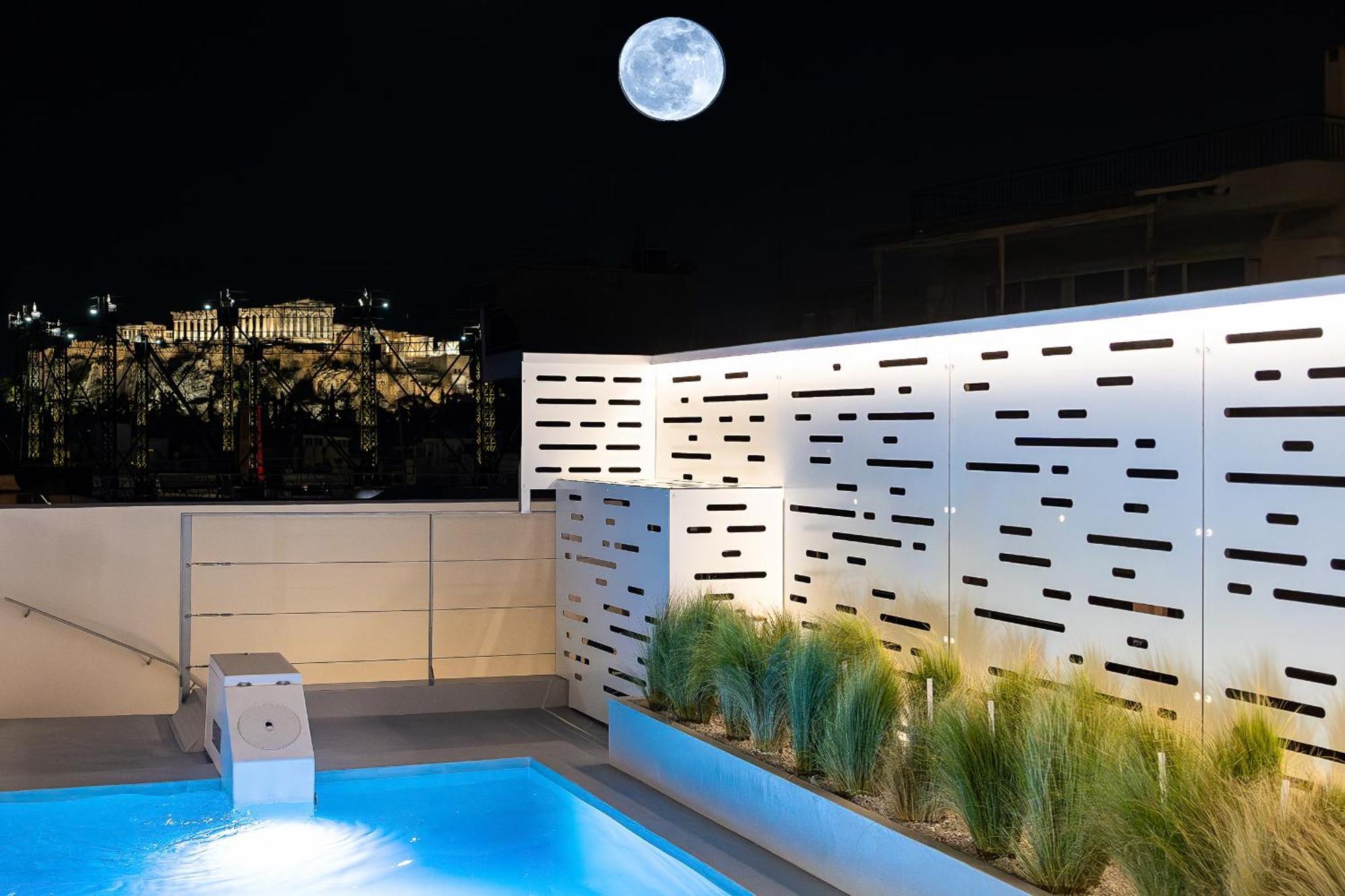 Ma Maison No5 Penthouse Loft, Private Heated Pool, Acropolis View, Ultra High Speed Internet 300 Mbps, Short Walk To Acropolis, Parking Upon Request, 1' From Metro Athens Ngoại thất bức ảnh